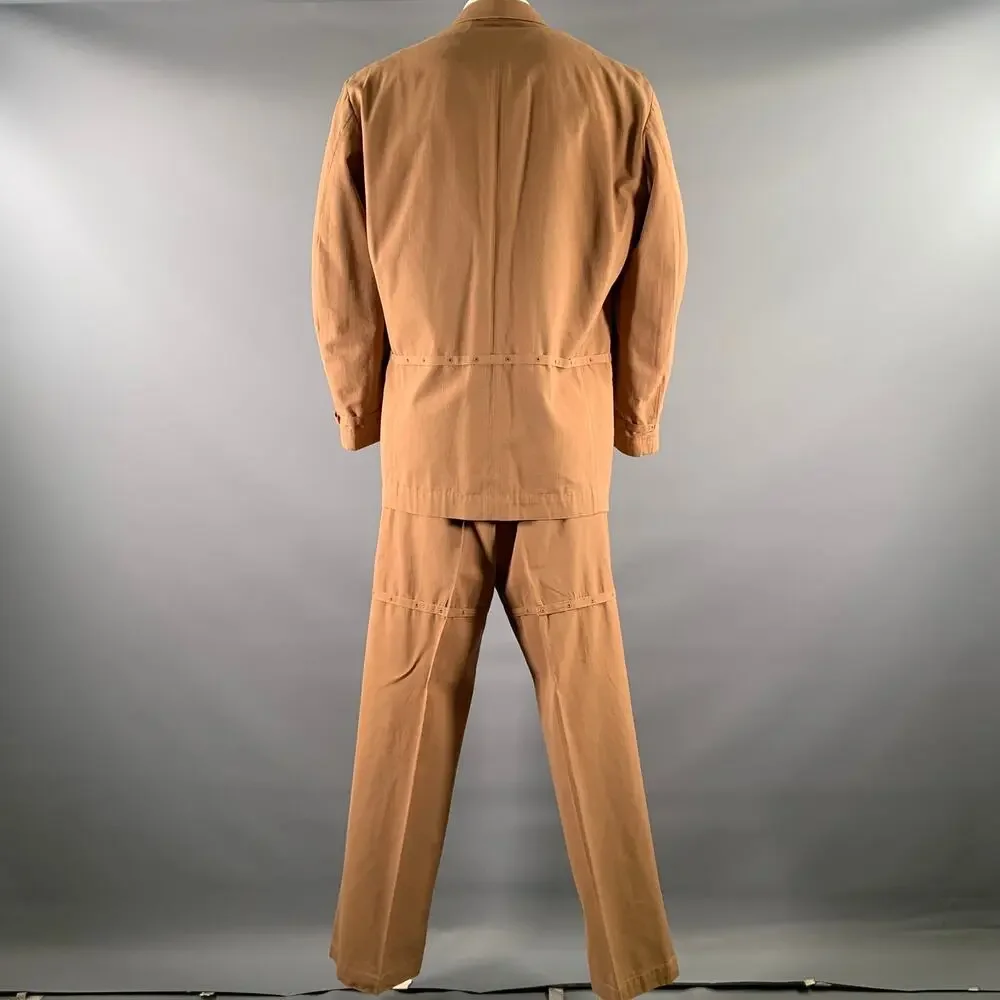YOHJI YAMAMOTO Chest Size 50 Tan Cotton 40 33 Suit